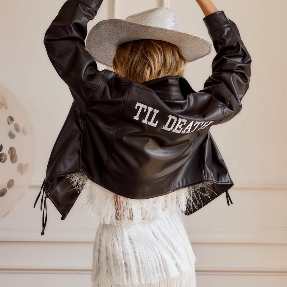 'Til Death Black Vegan Leather Jacket